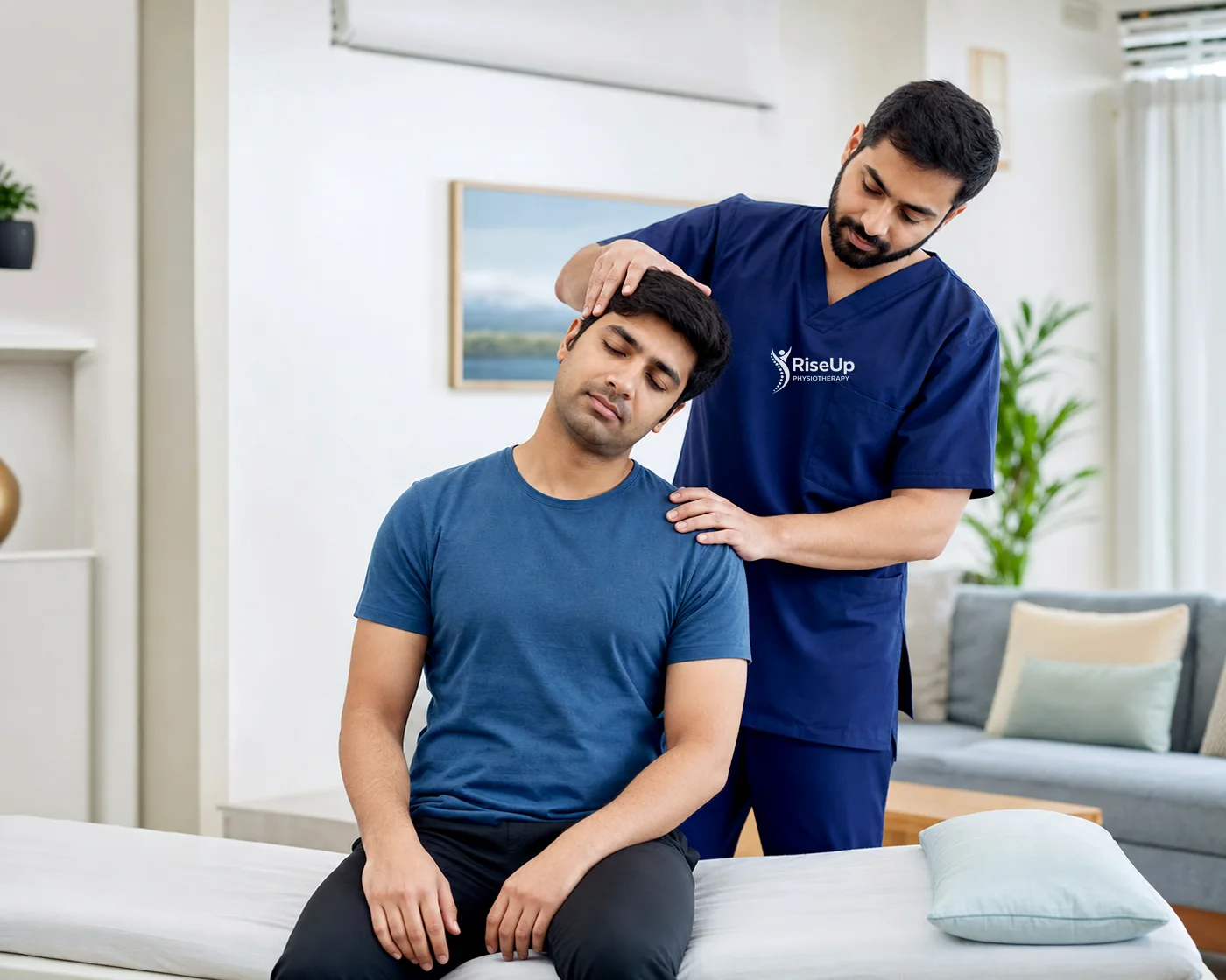 Manual therapy physiotherapy for muscle pain relief at home