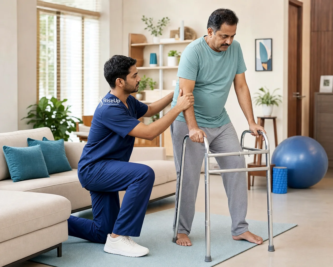 Neurological physiotherapy and stroke rehabilitation at home